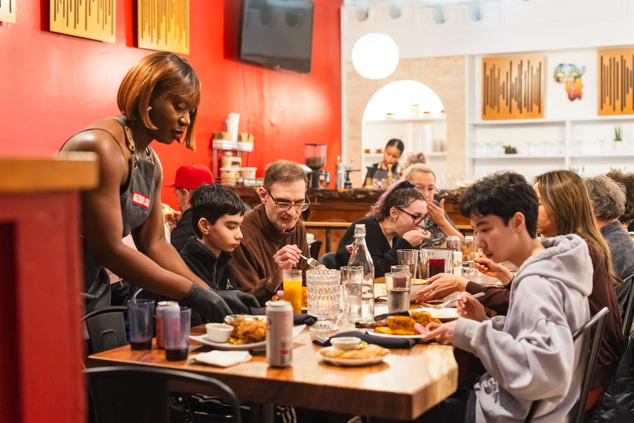 African platter with various spices and dishes